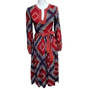 PJ Walsh New York Vintage Polka Dot Geometric 60s 70s Dress ESTIMATED SIZE XS